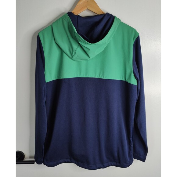 Zero Restriction Tyson Hoodie Mens Medium Performance Green Blue Long Sleeve - Picture 2 of 4